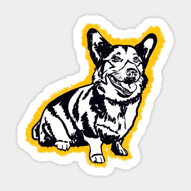 Cute Welsh Corgi Sticker by missdebi27